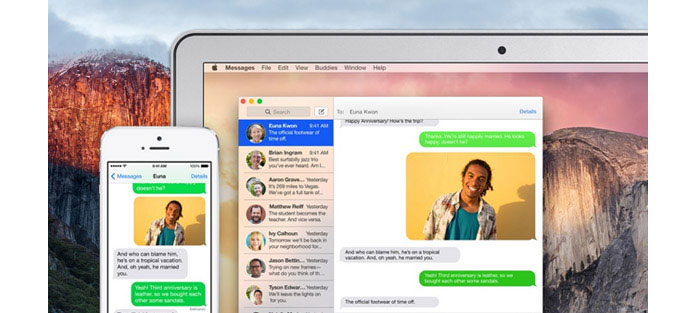 how to sync iphone and mac text messages